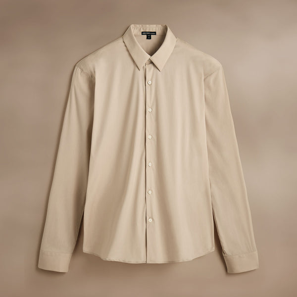 Matte Stretch Poplin Dress Shirt  in Faint | James Perse Los Angeles