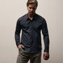 Matte Stretch Poplin Dress Shirt in Navy | James Perse Los Angeles