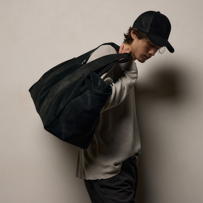 Cotton Linen Thermal Crew in Heather Fog | James Perse Los Angeles