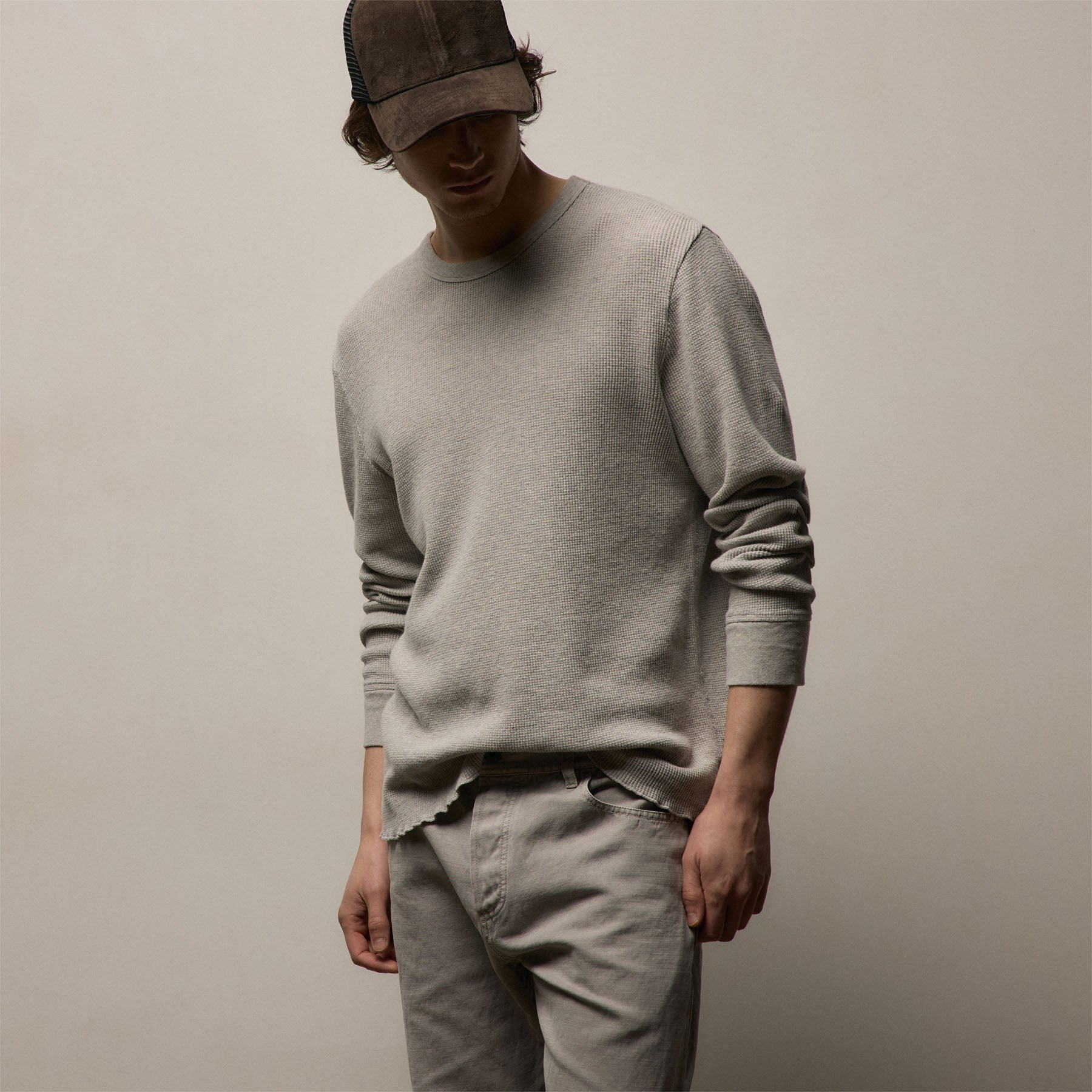 Cotton Linen Thermal Crew