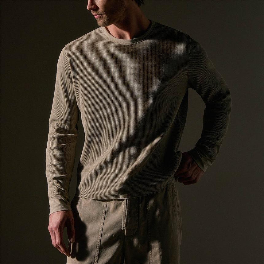 Mrcrzd Lts Mirco Thrml Long Sleeve Crew in Overcast | James Perse Los Angeles