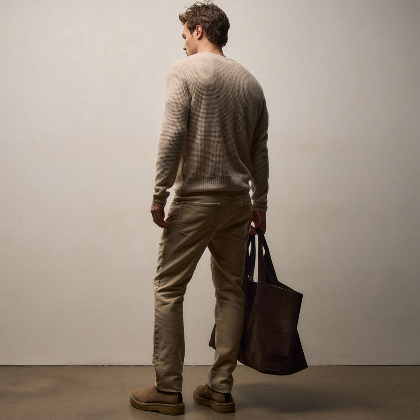 Cotton Moleskin 5 Pocket Pant in Light Khaki Pigment | James Perse Los Angeles