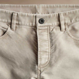 Woven Cotton Terry 5 Pocket  in Light Tan Pigment | James Perse Los Angeles