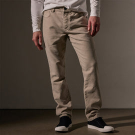 Woven Cotton Terry 5 Pocket in Light Tan Pigment | James Perse Los Angeles