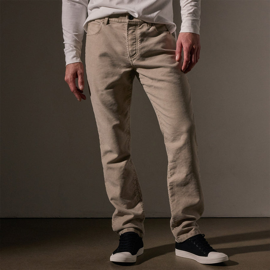 Woven Cotton Terry 5 Pocket in Light Tan Pigment | James Perse Los Angeles