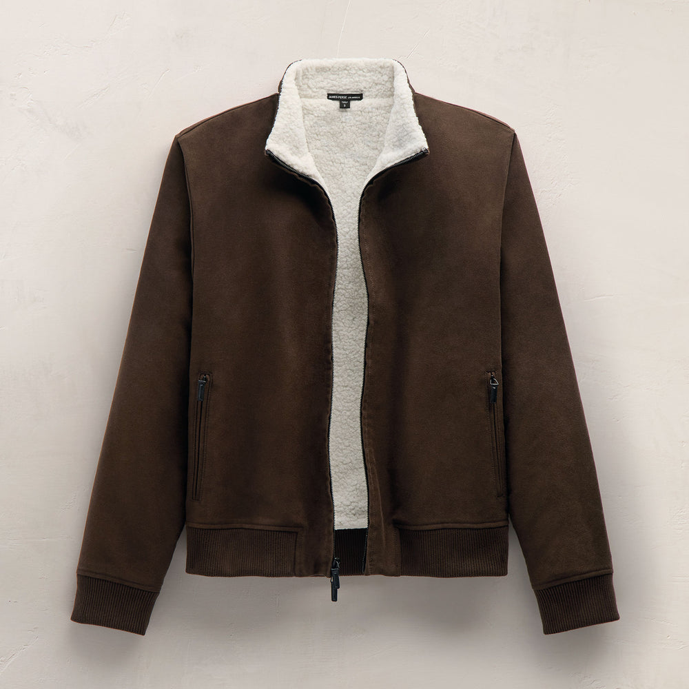 Cotton Moleskin Flight Jacket in Porcupine | James Perse Los Angeles FLAT