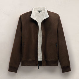Cotton Moleskin Flight Jacket in Porcupine | James Perse Los Angeles FLAT