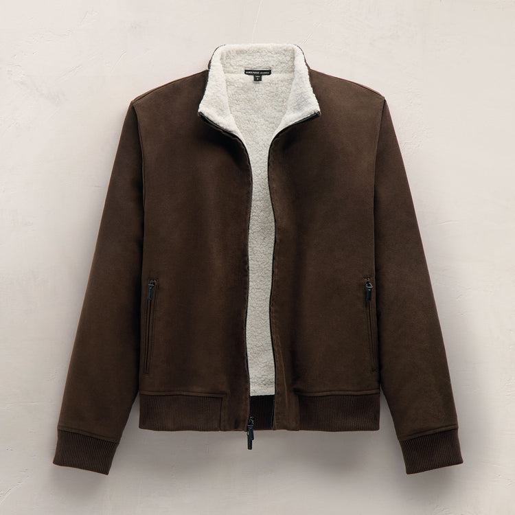 Cotton Moleskin Flight Jacket in Porcupine | James Perse Los Angeles