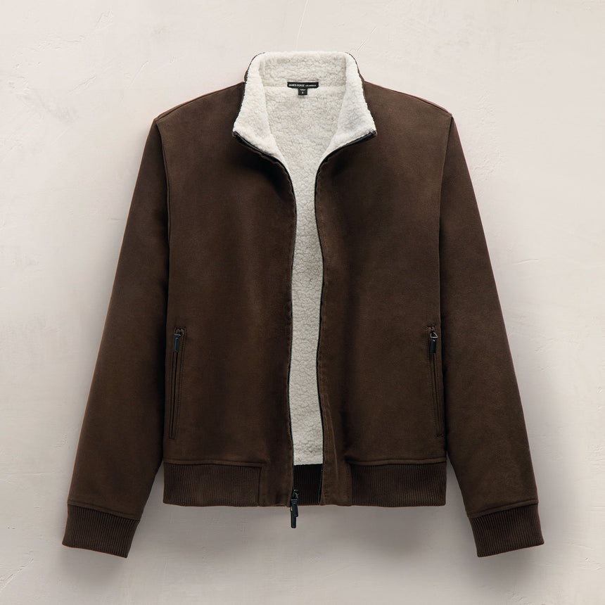 Cotton Moleskin Flight Jacket in Porcupine | James Perse Los Angeles FLAT