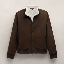 Cotton Moleskin Flight Jacket in Porcupine | James Perse Los Angeles FLAT