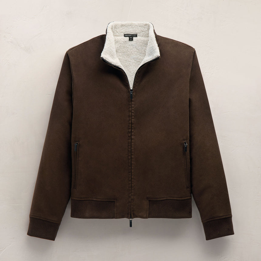 Cotton Moleskin Flight Jacket in Porcupine | James Perse Los Angeles FLAT