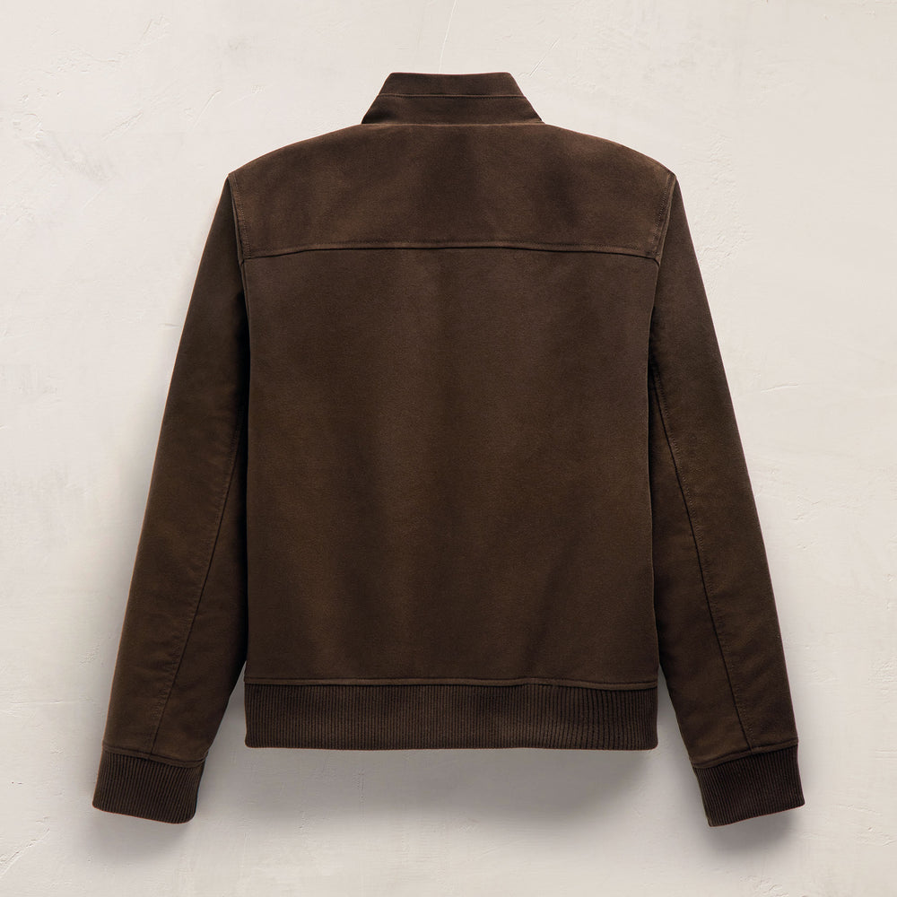 Cotton Moleskin Flight Jacket in Porcupine | James Perse Los Angeles FLAT