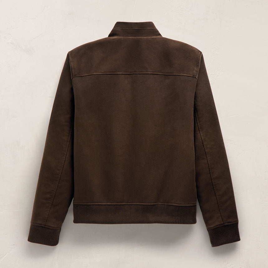 Cotton Moleskin Flight Jacket in Porcupine | James Perse Los Angeles FLAT