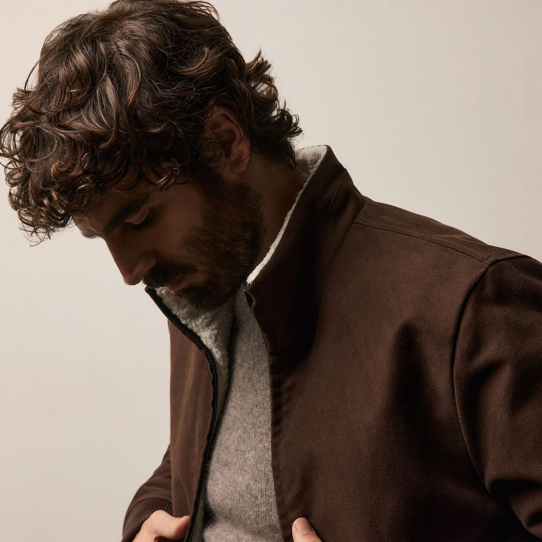 Cotton Moleskin Flight Jacket - Porcupine | James Perse Los Angeles
