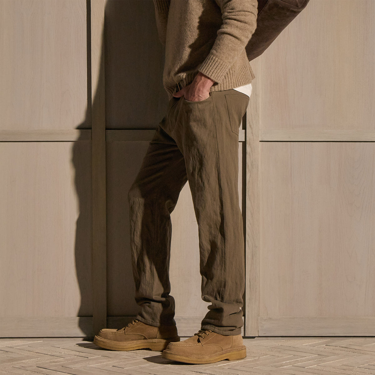 Cotton Metal Twill Pant - Army Green