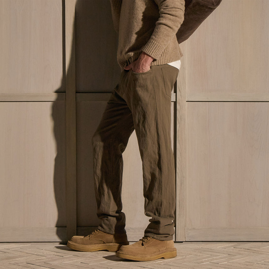 Cotton Metal Twill Pant - Army Green
