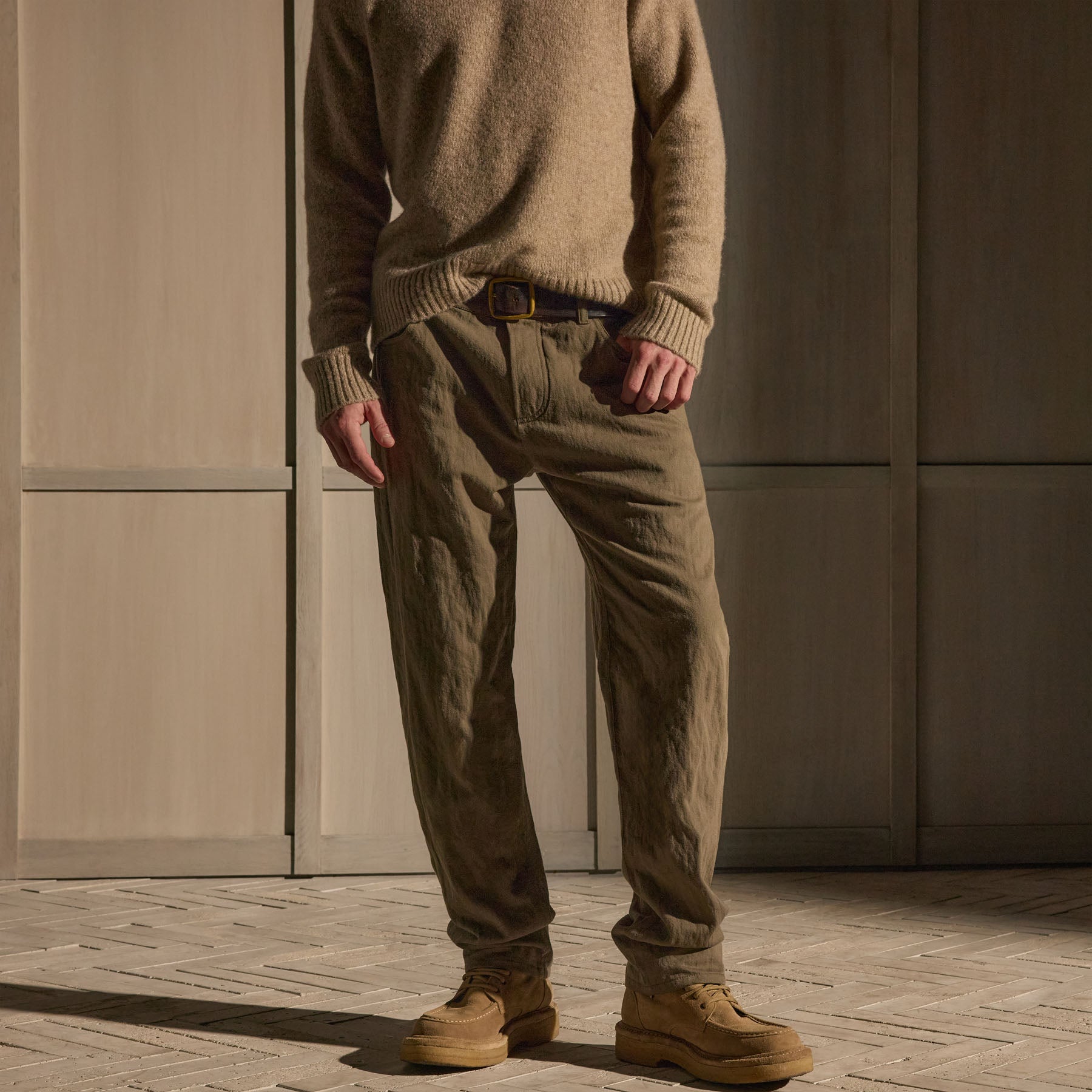 Cotton Metal Twill Pant - Army Green