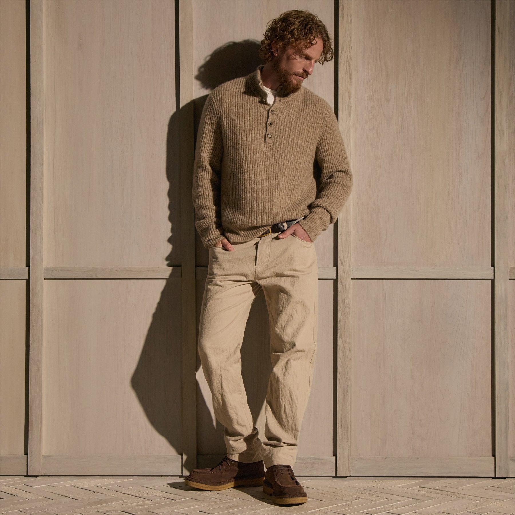 Cotton Metal Twill Pant - Flax