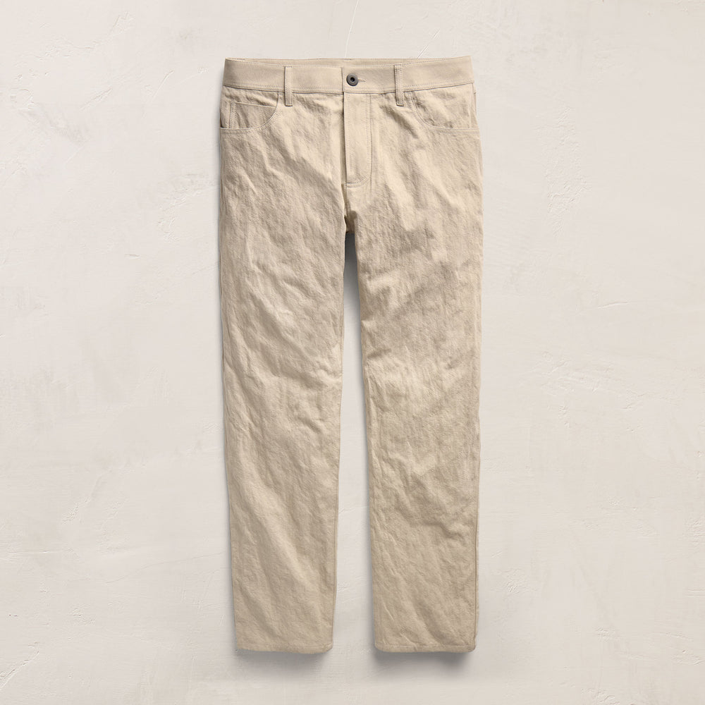 Cotton Metal Twill Pant - Flax