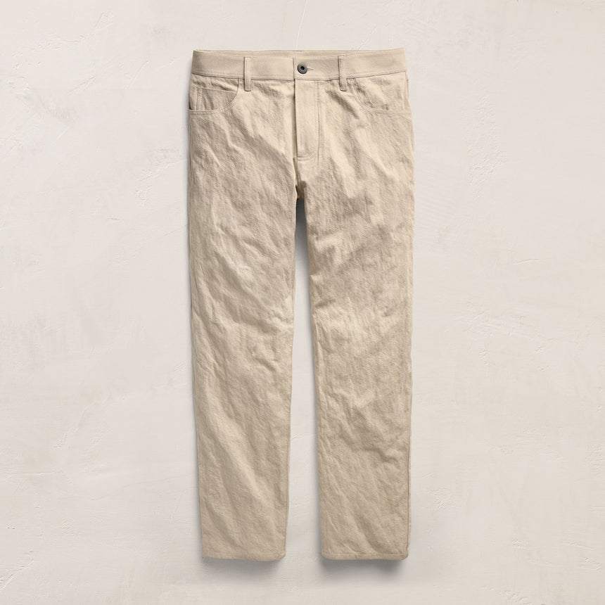 Cotton Metal Twill Pant - Flax