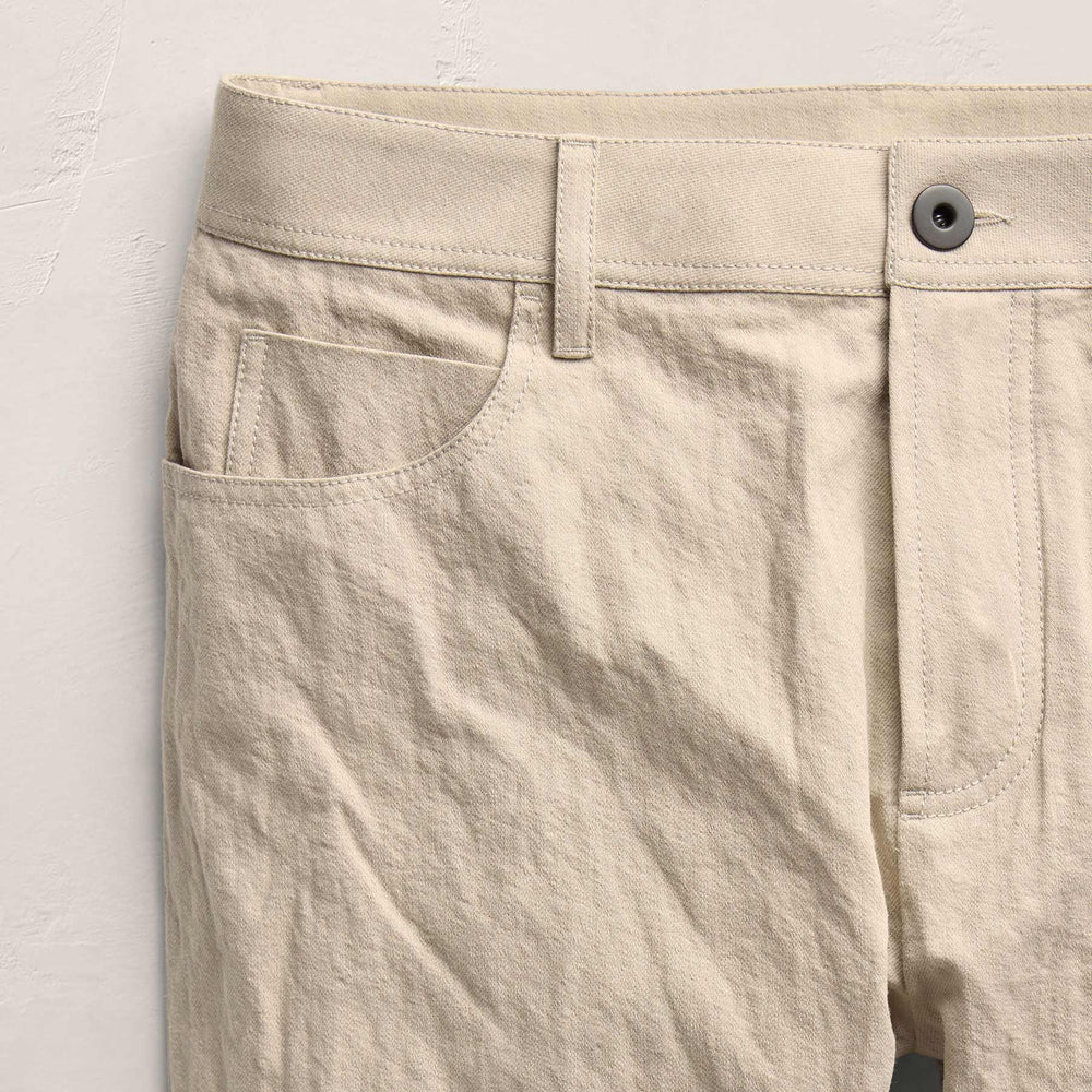 Cotton Metal Twill Pant - Flax