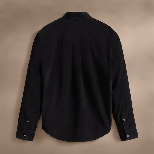 Cotton Cashmere Corduroy Shirt in Black | James Perse Los Angeles