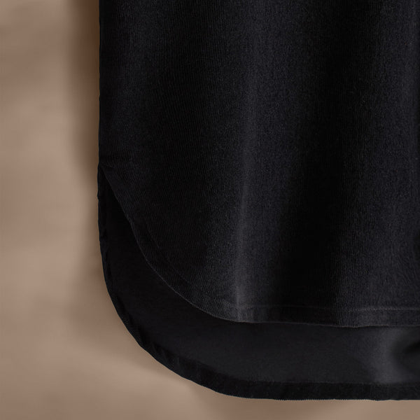 Cotton Cashmere Corduroy Shirt in Black | James Perse Los Angeles