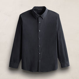 Slim Fit Stretch Poplin Shirt in Asphalt | James Perse Los Angeles