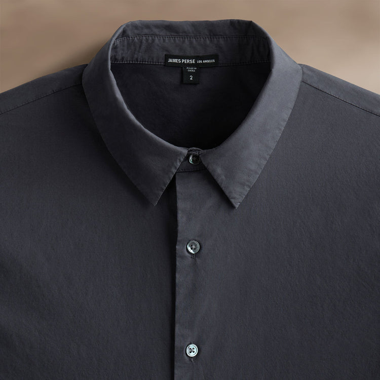 Slim Fit Stretch Poplin Shirt in Asphalt | James Perse Los Angeles