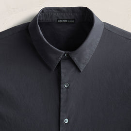 Slim Fit Stretch Poplin Shirt in Asphalt | James Perse Los Angeles