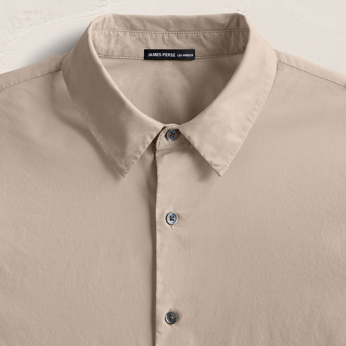 Slim Fit Stretch Poplin Shirt in Overcast | James Perse Los Angeles