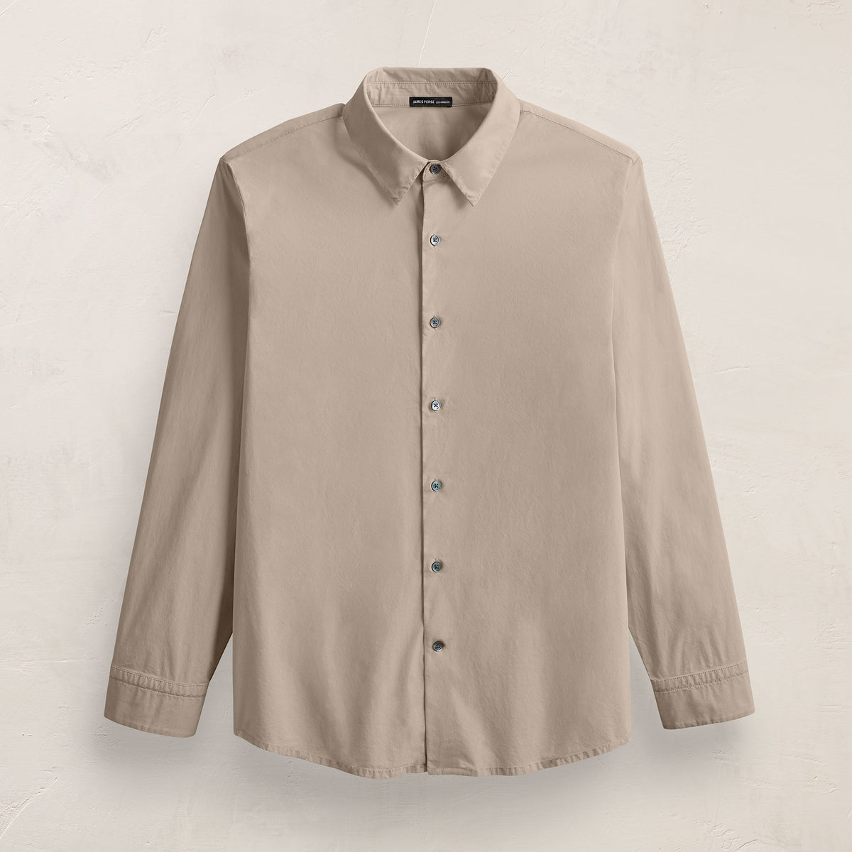 Slim Fit Stretch Poplin Shirt in Overcast | James Perse Los Angeles