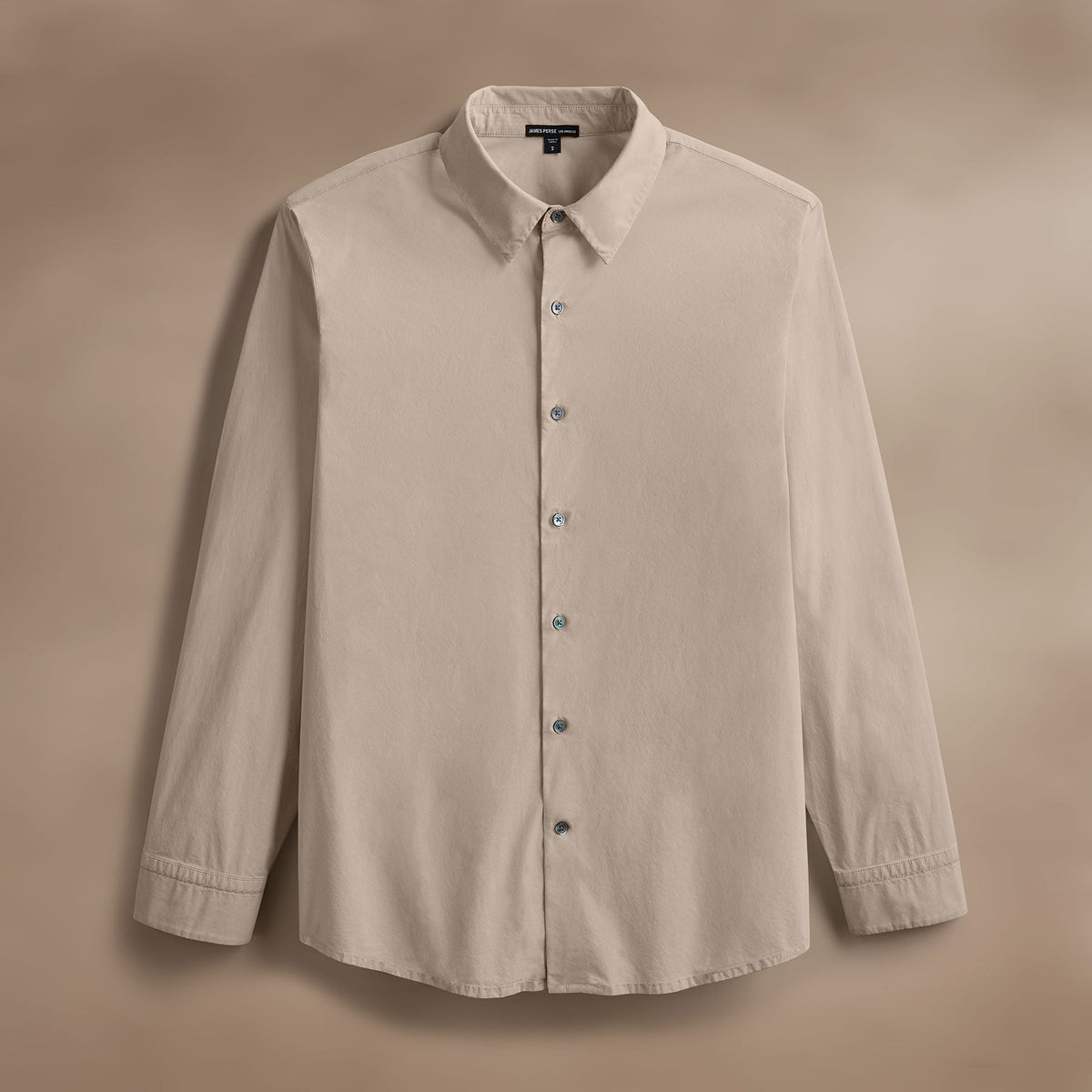 Slim Fit Stretch Poplin Shirt in Overcast | James Perse Los Angeles