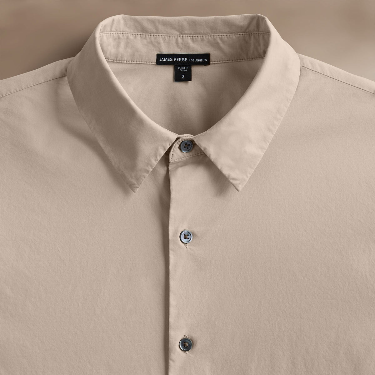 Slim Fit Stretch Poplin Shirt in Overcast | James Perse Los Angeles