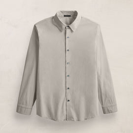 Stretch Poplin Shirt in Salt | James Perse Los Angeles