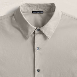Stretch Poplin Shirt in Salt | James Perse Los Angeles
