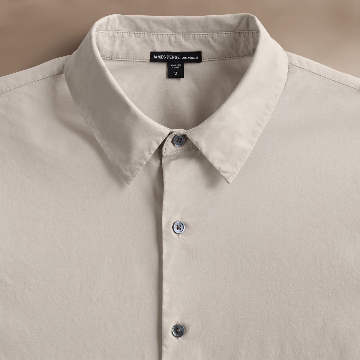 Stretch Poplin Shirt in Salt | James Perse Los Angeles