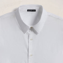 Stretch Poplin Shirt in White | James Perse Los Angeles
