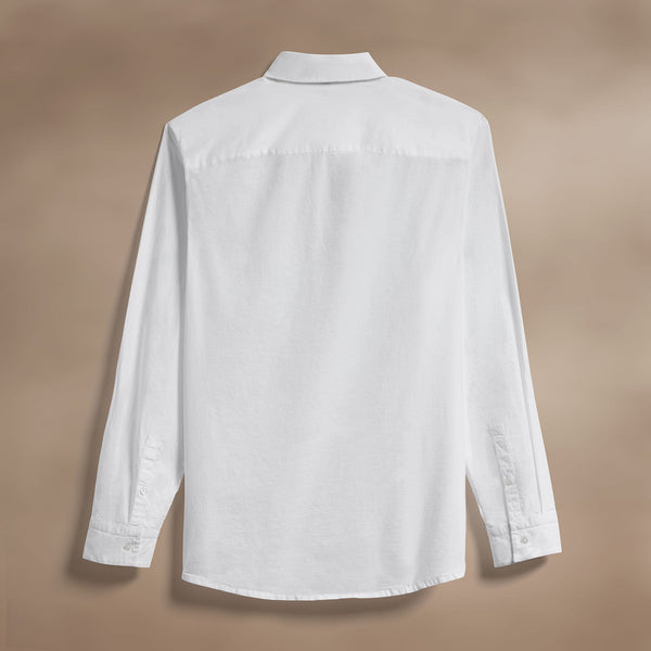 Stretch Poplin Shirt in White | James Perse Los Angeles