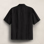 Oversized Stretch Poplin Short Sleeve Shirt in Black | James Perse Los Angeles