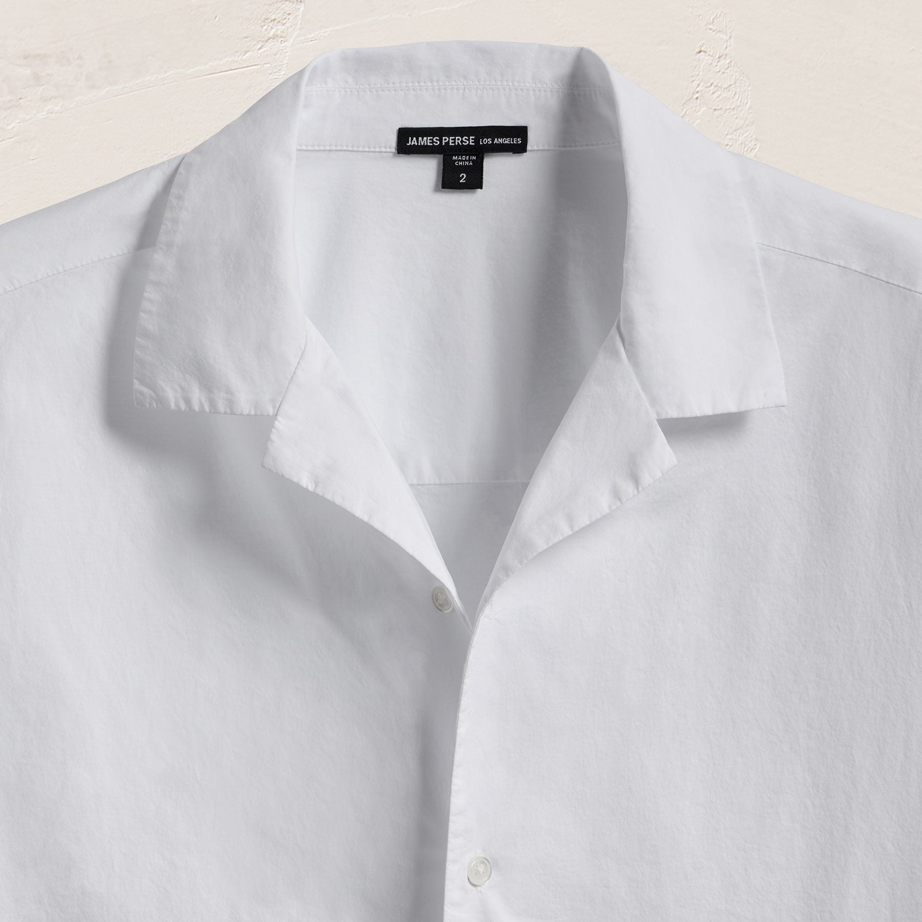 Oversized Stretch Poplin Short Sleeve Shirt in White | James Perse Los Angeles