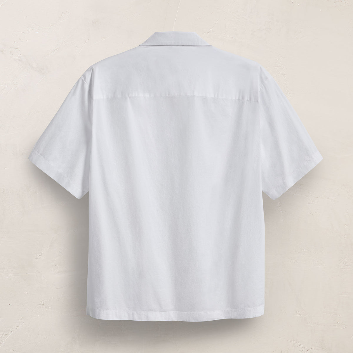Oversized Stretch Poplin Short Sleeve Shirt in White | James Perse Los Angeles