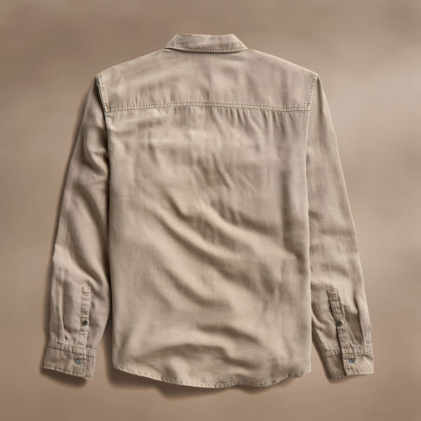 Cotton Wool Twll Utility Shirt in Overcast Pigment | James Perse Los Angeles