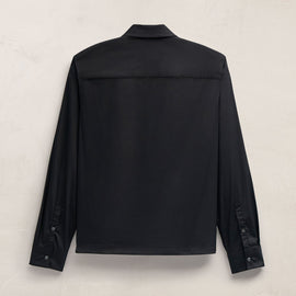 Zip Up Shirt in Black | James Perse Los Angeles