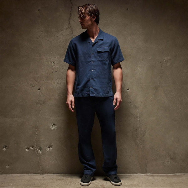 Cotton Linen Short Sleeve in Imperial Pigment | James Perse Los Angeles