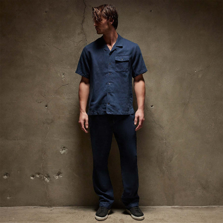Cotton Linen Short Sleeve in Imperial Pigment | James Perse Los Angeles
