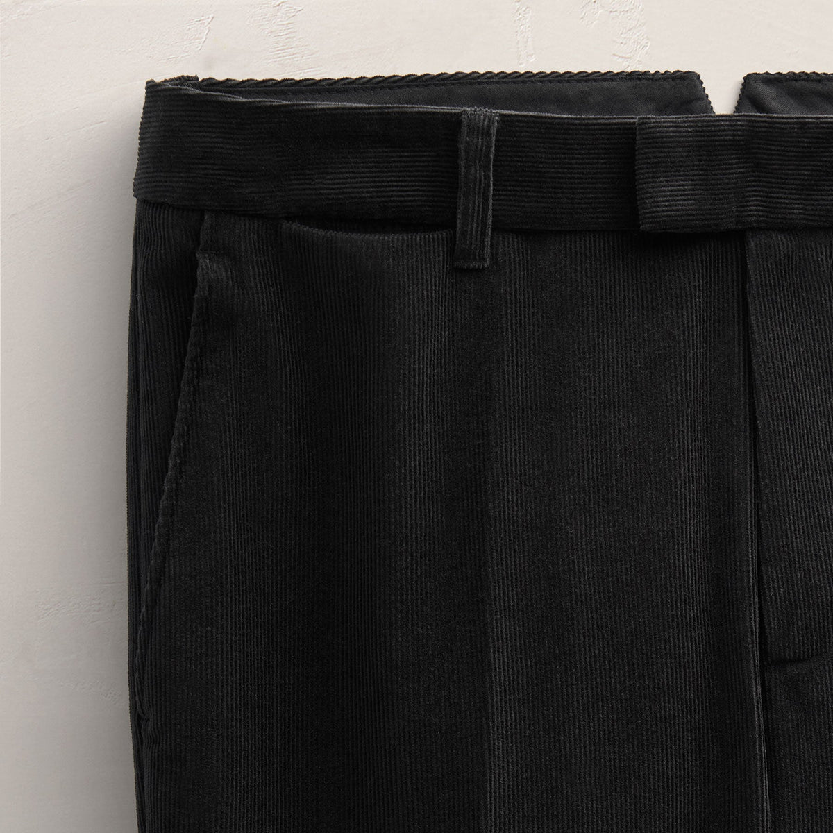 Cotton Cashmere Corduroy Suit Pant in Black | James Perse Los Angeles