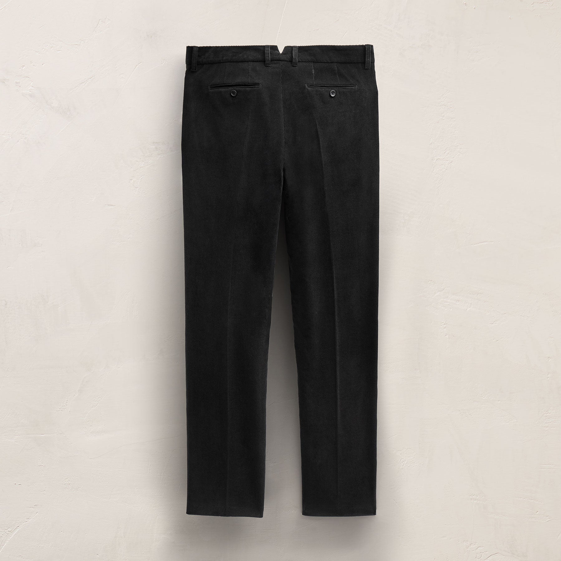 Cotton Cashmere Corduroy Suit Pant in Black | James Perse Los Angeles FLAT