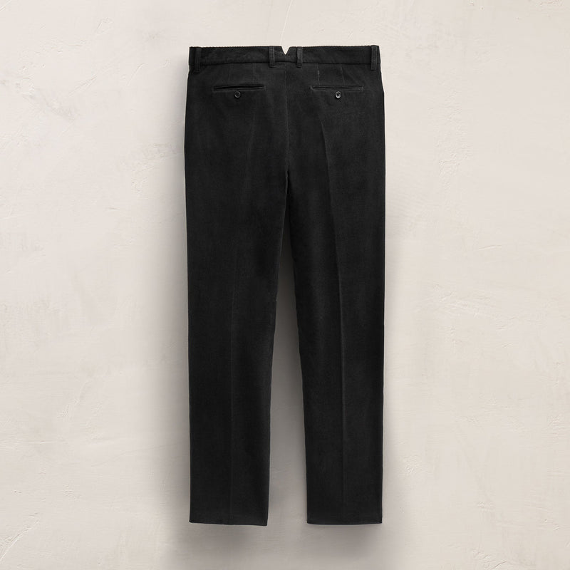 Cotton Cashmere Corduroy Suit Pant in Black | James Perse Los Angeles FLAT