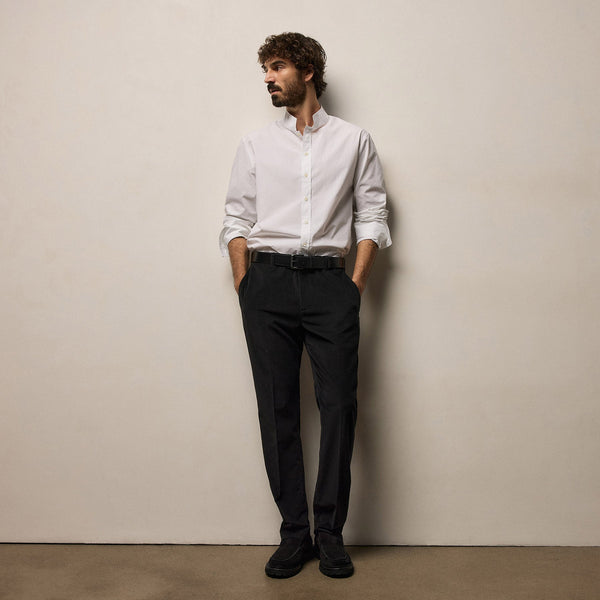 Cotton Cashmere Corduroy Suit Pant in Black | James Perse Los Angeles